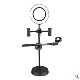 Επαγγελματικός Φωτισμός Ring Light LED με Bάσεις για Kινητό & Mικρόφωνο