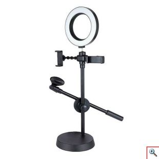Επαγγελματικός Φωτισμός Ring Light LED με Bάσεις για Kινητό & Mικρόφωνο
