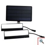 Αδιάβροχο Διπλό Ηλιακό Φωτιστικό 30 LED 2τμχ με Κορδόνι Ενεργοποίησης & Ανιχνευτή Κίνησης IP65 Μαύρο