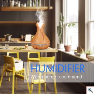 Υγραντήρας Υπερήχων & Αρωματοθεραπείας με LED Φωτισμό 550ml - Aroma Diffuser 7 LED Color 