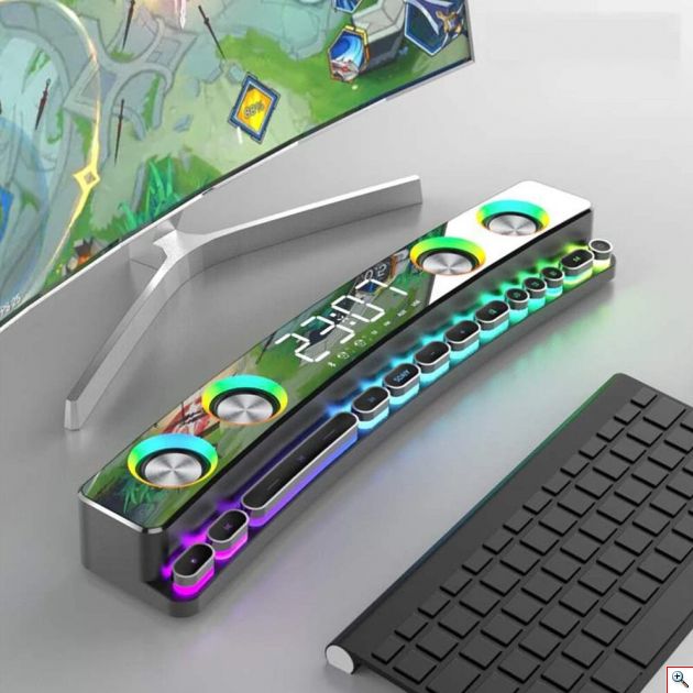 3D Surround Bass 3600mAh Μπάρα Ήχου LED - Gaming Speaker Bluetooth Soundbar Computer Audio Subwoofer AUX FM