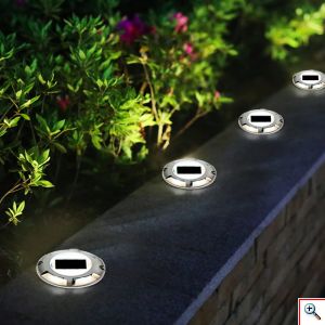 Αδιάβροχο Ηλιακό LED Φωτιστικό Αλουμινίου Δαπέδου Αντοχής με Αισθητήρα Κίνησης Λευκό Ψυχρό 6000K IP65 1τμχ Γκρι 