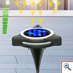 Αδιάβροχο LED RGB Ηλιακό Φωτιστικό Κήπου - Δαπέδου Εξωτερικού Χώρου με Ρυθμιζόμενο Πάσσαλο