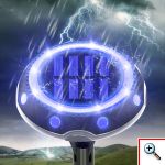 Αδιάβροχο LED RGB Ηλιακό Φωτιστικό Κήπου - Δαπέδου Εξωτερικού Χώρου με Ρυθμιζόμενο Πάσσαλο