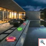 Αδιάβροχο LED RGB Ηλιακό Φωτιστικό Εξωτερικού Χώρου Δαπέδου με Ρυθμιζόμενο Πάσσαλο A18-5