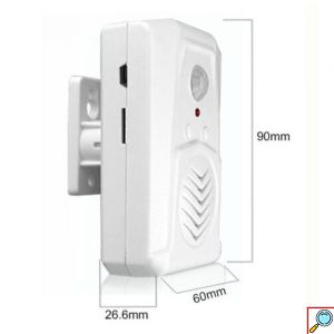 MyHomeAlarm Ανιχνευτής Κίνησης - Ραντάρ 120° με Αναπαραγωγή Ηχητικών Ηχογραφημένων Μηνυμάτων Επιλογής σας Μέσω Κάρτας Μνήμης