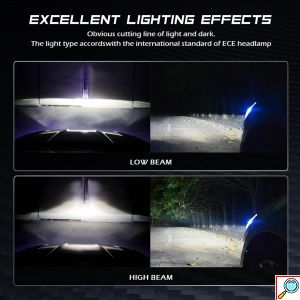 2x Novsight Λαμπτήρες LED Φώτα Πορείας Αυτοκινήτου 12/24V H11 90W (2x45W) 12000LM 6500K IP68 A500 N26