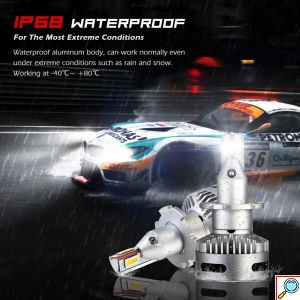 2x Novsight Λαμπτήρες LED Φώτα Πορείας Αυτοκινήτου 12/24V H7 90W (2x45W) 12000LM 6500K IP68 A500 N26