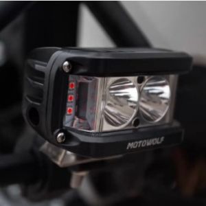 Motowolf® Αδιάβροχο Προβολάκι Αλουμινίου για Μοτοσυκλέτες 25W Λευκού Φωτισμού - Mαύρο MDL5002
