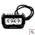 Motowolf® Αδιάβροχο Προβολάκι Αλουμινίου για Μοτοσυκλέτες 25W Λευκού Φωτισμού - Mαύρο MDL5002
