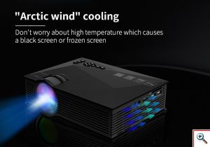 Φορητός Προτζέκτορας Led Wifi Unic® Full HD 1080p 80 ansi με HDMI, SD, USB, DLNA, Screen Mirroring - Βιντεοπροβολέας Home Cinema με Τηλεχειριστήριο