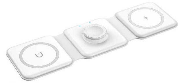 3 σε 1 Αναδιπλούμενος Ασύρματος Φορτιστής Qi Pad 18W - Για iPhone, AppleWatch και AirPods