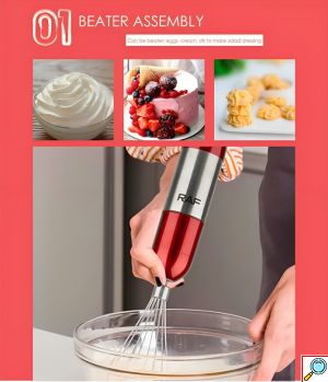 3 σε 1 Ραβδομπλέντερ - Μίνι Πίμερ & Πολυκόπτης Multi 1000W με Ανοξείδωτη Ράβδο - RAF