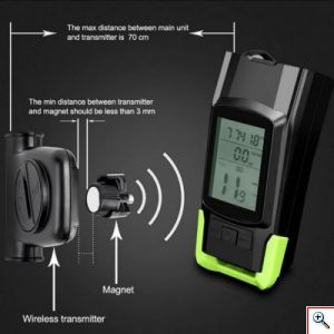 3 σε 1 Ταχύμετρο, Επαναφορτιζόμενος Φακός LED 800Lm, Μεγάφωνο 120db, Χρονόμετρο & Οπίσθιο Φωτισμό με Οθόνη LCD, Αδιάβροχο με 4 Ρυθμίσεις Φωτισμού, ΟEM