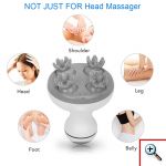 Φορητή Αδιάβροχη Συσκευή για Μασάζ Κεφαλιού - Καταπολέμηση Τριχόπτωσης & Μασάζ Σώματος με 4D Κεφαλές - Smart Scalp Massage 