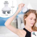 Φορητή Αδιάβροχη Συσκευή για Μασάζ Κεφαλιού - Καταπολέμηση Τριχόπτωσης & Μασάζ Σώματος με 4D Κεφαλές - Smart Scalp Massage 