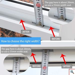 2x ECOSeal Αυτοκόλλητη Ταινία Μόνωσης & Σφράγισης 6m (2x3m) Παραθύρων, Τζαμιών & Πόρτας