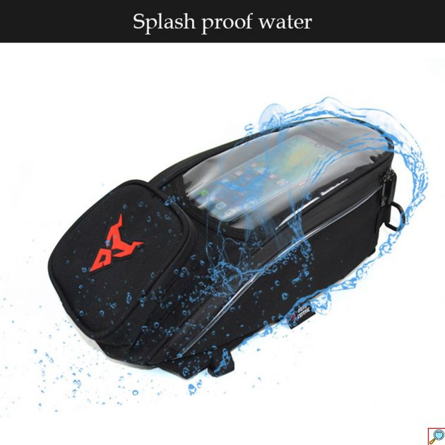 ALL Day Αδιάβροχη 4 σε 1 Μαγνητική Τσάντα με Διαφανής Θήκη 7inch Αφής Κινητού για Ρεζερβουάρ - Ντεπόζιτο, Πλάτη, Χιαστί, Χειρός Motocentric Tank Bag