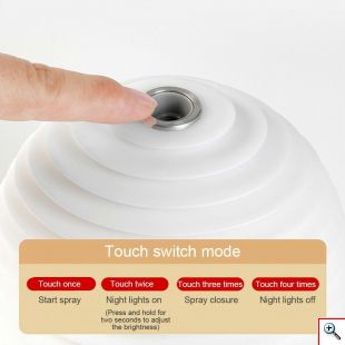 Υγραντήρας Υπερήχων & Φωτιστικό Νυχτός LED Αφής - Αρωματοθεραπείας - Smart USB Night Light Humidifier
