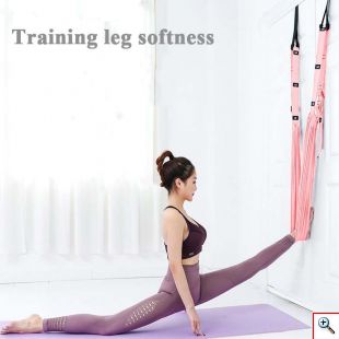 Aerial Swing για Yoga & Pilates - Κουρτίνα με Λαβές για Στήριξη στη Πόρτα - Γαλάζιο