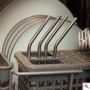 Μεταλλικά Καλαμάκια και Βουρτσάκι Καθαρισμου - Stainless Steel Drinking Straw Σετ 5 Τεμαχίων