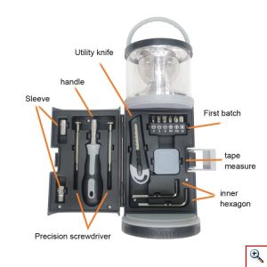 Πολυχρηστικό Φανάρι Camping Μπαταρίας με Εργαλειοθήκη