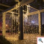 320 LED Λαμπάκια Χριστουγεννιάτικη Κουρτίνα Θερμός Φωτισμός - Digital Light Series