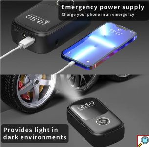 Φορητή Μίνι Αντλία Αέρος Κομπρεσέρ – Power Bank 4000mAh 150 PSI CTC-657