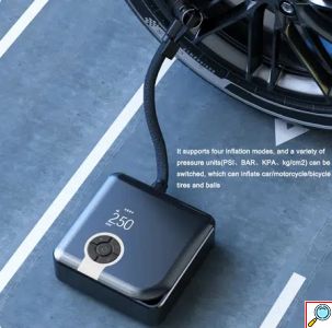 Φορητό Κομπρεσέρ - Τρόμπα Αέρος Αυτοκινήτου 150 PSI με Power Bank, LED Φως Έκτακτης Ανάγκης και LCD Οθόνη Pervoi