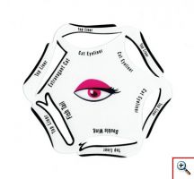 Eyeliner Stencil x6 για βελτίωση του σχήματος των φρυδιών
