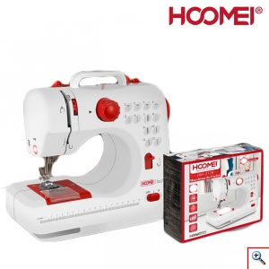 Hoomei® Πολυλειτουργική Ραπτομηχανή 500W με Διπλή Κλωστή - Ρυθμιζόμενο Μήκος Βελονιάς & Φωτιζόμενη Κεφαλή