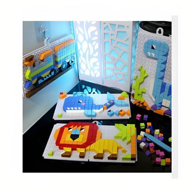 3D Εκπαιδευτικό Παιχνίδι Παζλ 4 σε 1 με Ζωάκια - Για Ηλικίες από 4 Ετών - 128 τεμάχια