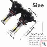 Φώτα LED COB 40W 4000LM 9V-36V FULL CAN BUS H4 - Σετ των 2 Τεμαχίων G6