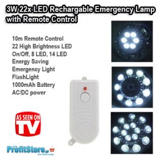 Επαναφορτιζόμενη Λάμπα/Φακός Ασφαλείας με 22 LED και Τηλεχειρισμό