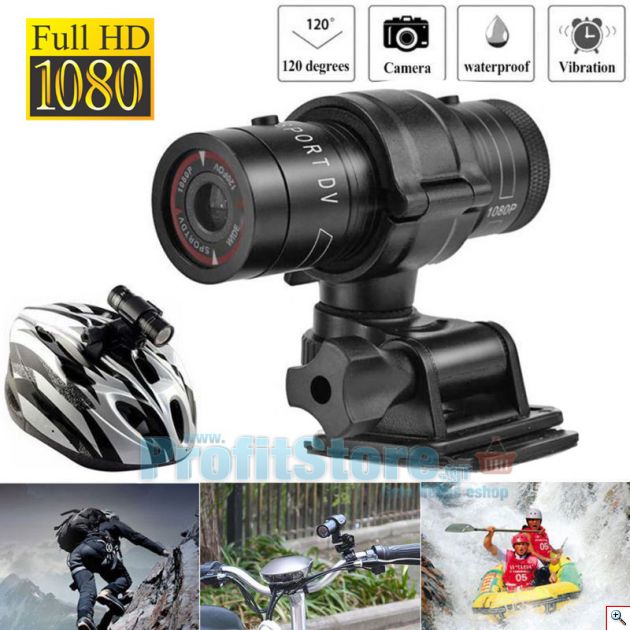 Αδιάβροχη Sport Κάμερα Δράσης Full HD 1080p Fish Eye - Action Camera με Αξεσουάρ για Κράνος & Τιμόνι Ποδηλάτου / Μηχανής