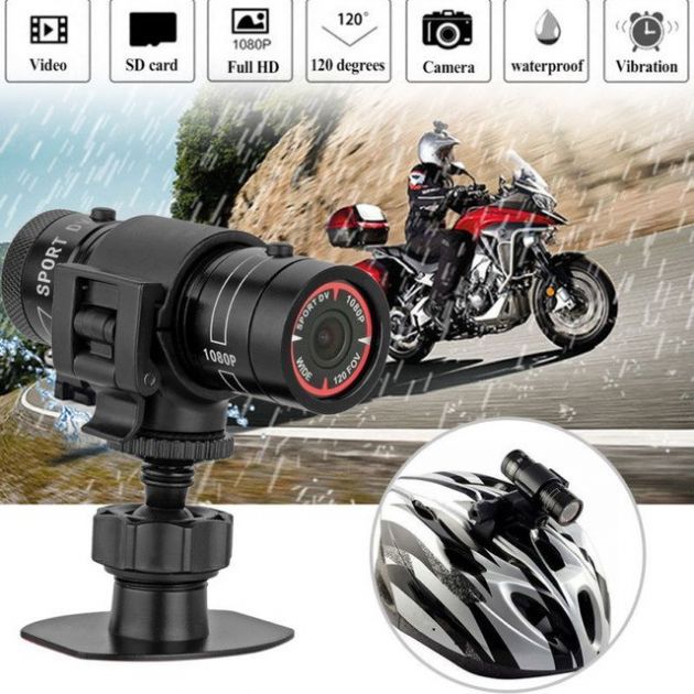 Αδιάβροχη Sport Κάμερα Δράσης Full HD 1080p Fish Eye - Action Camera με Αξεσουάρ για Κράνος & Τιμόνι Ποδηλάτου / Μηχανής