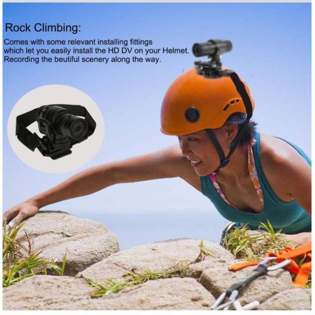 Αδιάβροχη Sport Κάμερα Δράσης Full HD 1080p Fish Eye - Action Camera με Αξεσουάρ για Κράνος & Τιμόνι Ποδηλάτου / Μηχανής