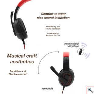 Gaming Ρυθμιζόμενα - Ελαστικά Ακουστικά Κεφαλής με Μικρόφωνο Jack 3,5mm On Ear για Υπολογιστή - Ενσύρματα PC& PS4 Headset Μπλε 