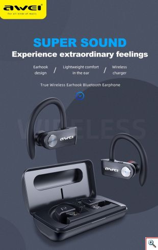 Ασύρματα Ακουστικά AWEI TWS Wireless Bluetooth Stereo Earbuds with Charging Box - Black