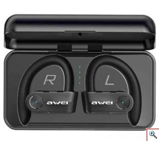 Ασύρματα Ακουστικά AWEI TWS Wireless Bluetooth Stereo Earbuds with Charging Box - Black