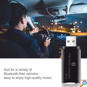 USB Bluetooth 5.0 AUX 3.5mm Receiver & Adapter 2 σε 1 Ασύρματο Dongle Αντάπτορας Bluetooth με Εμβέλεια 10m