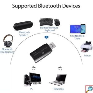 USB Bluetooth 5.0 AUX 3.5mm Receiver & Adapter 2 σε 1 Ασύρματο Dongle Αντάπτορας Bluetooth με Εμβέλεια 10m