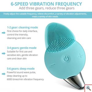 Βούρτσα Σιλικόνης με Επιδερμικούς Ηχητικούς Παλμούς για Άψογο Καθαρισμό & Μασαζ Προσώπου - Sonic Facial Brush 