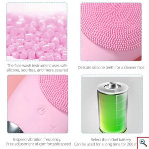 Βούρτσα Σιλικόνης με Επιδερμικούς Ηχητικούς Παλμούς για Άψογο Καθαρισμό & Μασαζ Προσώπου - Sonic Facial Brush 