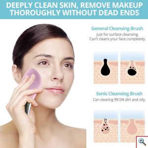 Βούρτσα Σιλικόνης με Επιδερμικούς Ηχητικούς Παλμούς για Άψογο Καθαρισμό & Μασαζ Προσώπου - Sonic Facial Brush 