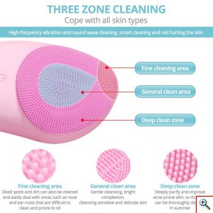 Βούρτσα Σιλικόνης με Επιδερμικούς Ηχητικούς Παλμούς για Άψογο Καθαρισμό & Μασαζ Προσώπου - Sonic Facial Brush 