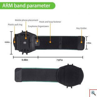 Universal Θήκη Κινητού για Περικάρπιο - Wristband Sport Support For Mobile Phones Μαύρο