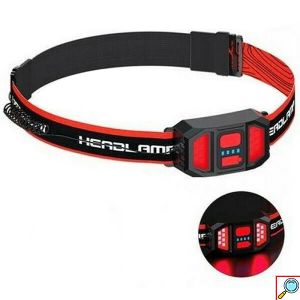 Αδιάβροχος Επαναφορτιζόμενος Φακός Κεφαλής COB LED Ευρυγώνιου Φωτισμού 210° με Οπίσθιο Φως Ασφαλείας & 3 Λειτουργίες Φωτισμού