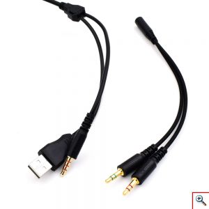 Gaming Ακουστικά Headset Φ50mm, Οver Ear, με Πορτοκαλί Φωτισμό LED & Μικρόφωνο για PS4, PC, Laptop, Smartphone & Tablet Moxom MX-EP23 GM USB – Μαύρο