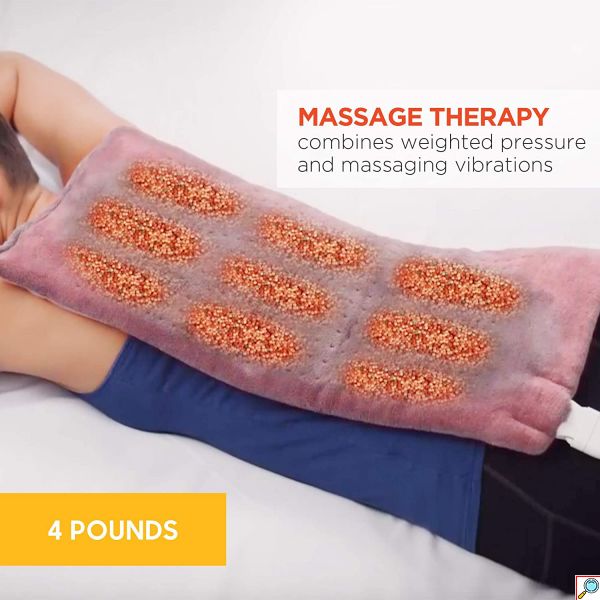 Θερμαινόμενο Στρώμα Μασάζ Fleece με Βάρος - 3 Επίπεδα Θερμοκρασίας - 3 Επίπεδα Μασάζ - Λειτουργία Αυτόματου Τερματισμού & Θήκη 30.5x61cm